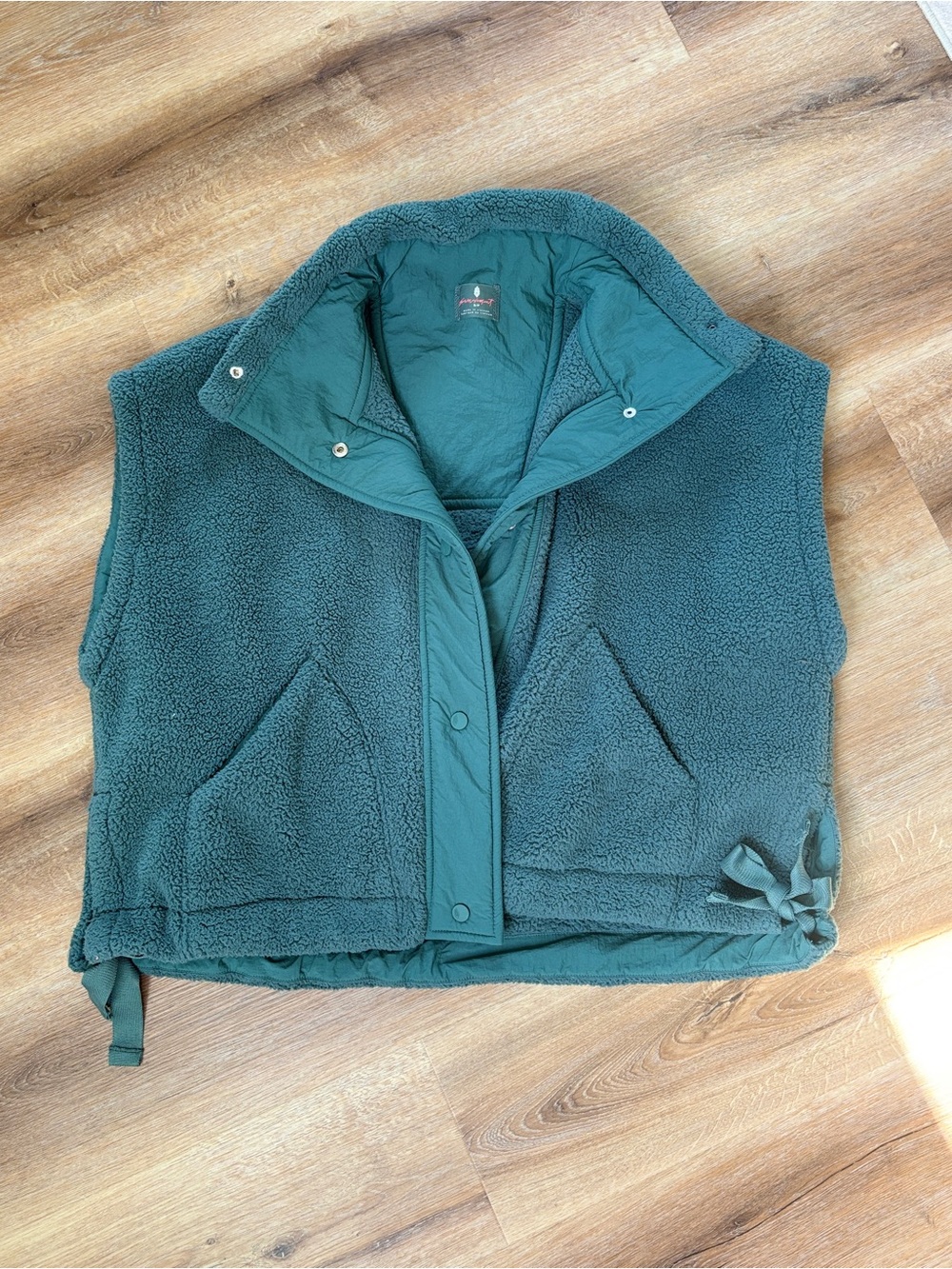 Free People Teal Sherpa Vest